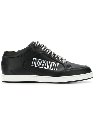 Shop Jimmy Choo Miami Sneakers In Black