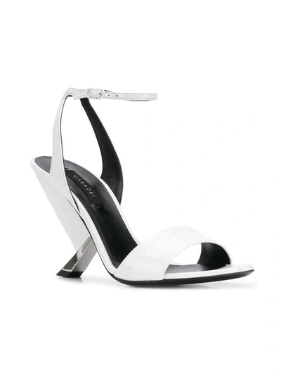 Shop Casadei X Blade Sandals In White