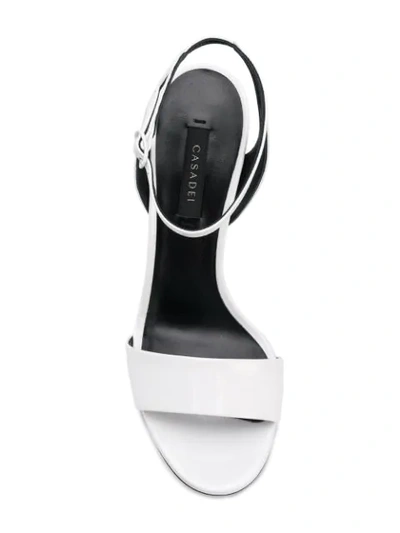 Shop Casadei X Blade Sandals In White