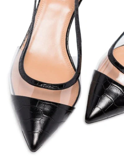 Shop Aquazzura Temptation 45mm Slingback Pumps In Black