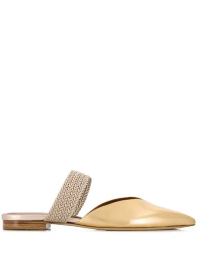 Shop Malone Souliers Maisie Luwolt Flat Mules In Gold