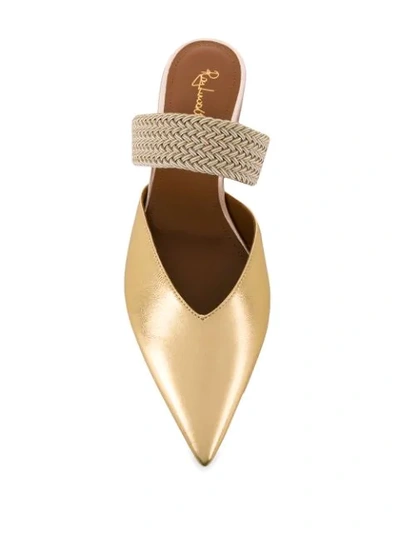Shop Malone Souliers Maisie Luwolt Flat Mules In Gold