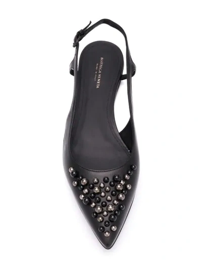 Shop Bottega Veneta Embellished Slippers In Black