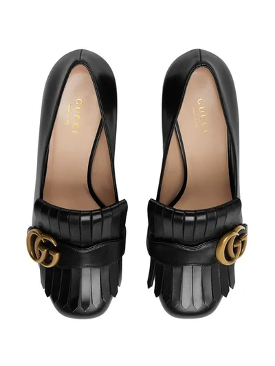 Shop Gucci Decollete In Pelle Loafers In Black