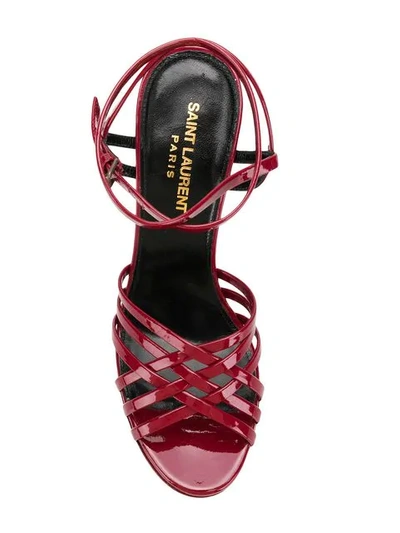 Shop Saint Laurent Tribute 105 Sandals In Red