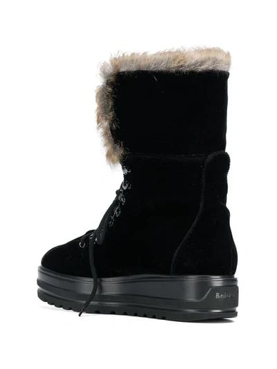 Shop Baldinini Lace Up Snow Boots In Chic Nero