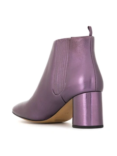 Shop Marc Jacobs Metallic Ankle Boots In Purple