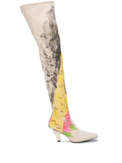 Shop Neith Nyer Eiffel Tower Boots In White