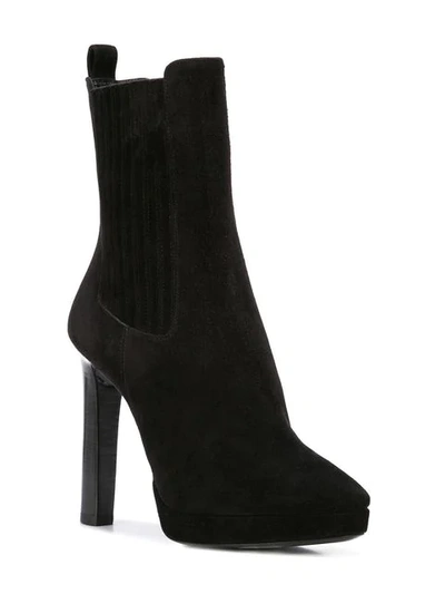 Shop Saint Laurent Hall Chelsea Ankle Boots In Noir