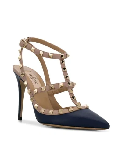 Shop Valentino Garavani Rockstud Pumps In Blue