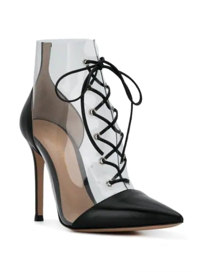 Shop Gianvito Rossi Plastic Embellished Boots In Black