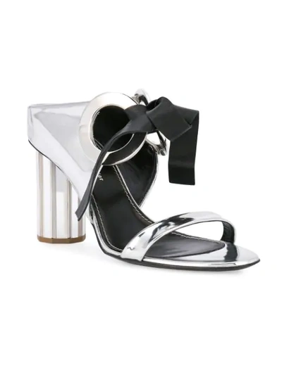 Shop Proenza Schouler Block Heel Sandals In Metallic