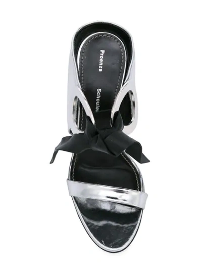 Shop Proenza Schouler Block Heel Sandals In Metallic
