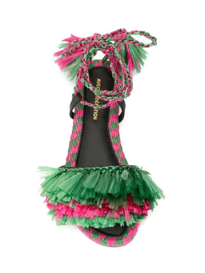 Shop Avec Modération Fringed Sandal In Green