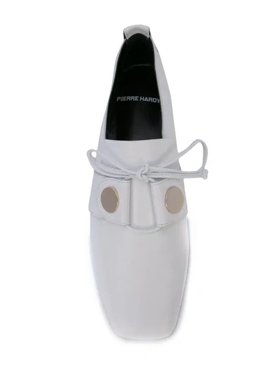 Shop Pierre Hardy Penny Lace-up Shoes In White/gold