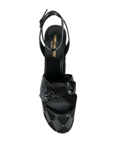 Shop Saint Laurent Paige Sandals In Black