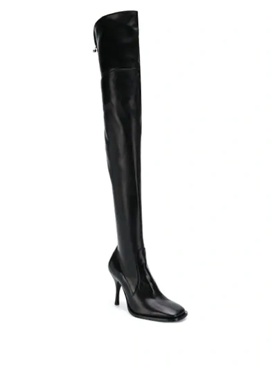 Shop Ermanno Scervino Thigh High Boots In Black