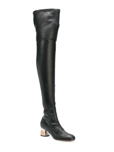 Shop Alexander Mcqueen Knee High Boots In Black