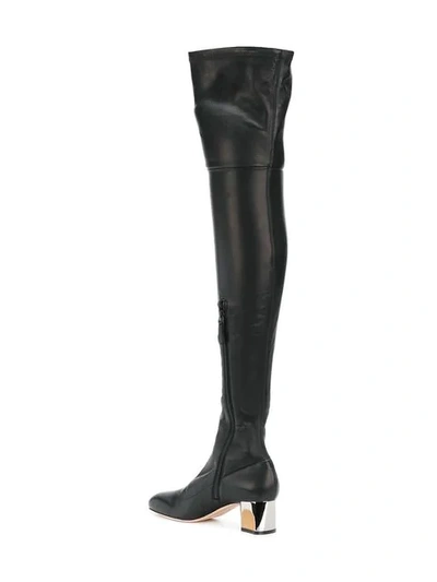 Shop Alexander Mcqueen Knee High Boots In Black