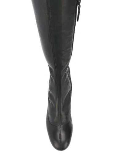 Shop Alexander Mcqueen Knee High Boots In Black