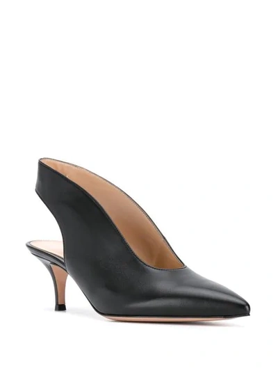 Shop Gianvito Rossi Pointed Slingback Pumps In Black