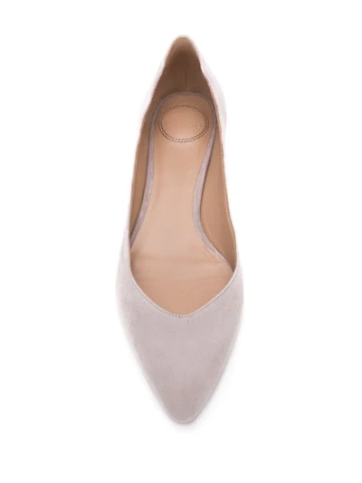 Shop Chloé Low-heel Ballerina Shoe In Grey