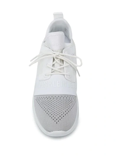 Shop Calvin Klein Jeans Est.1978 Mesh Panelled Sneakers In White