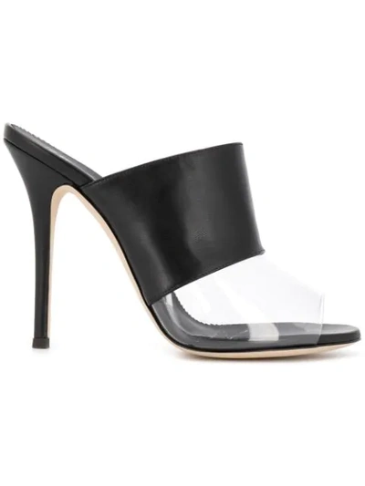 Shop Giuseppe Zanotti Panelled Sandals In Black