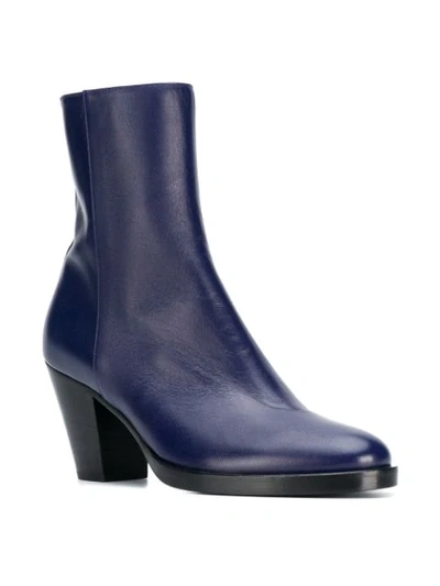 Shop A.f.vandevorst Side Zip Ankle Boots In Blue