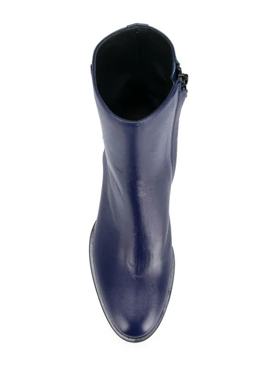 Shop A.f.vandevorst Side Zip Ankle Boots In Blue