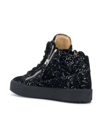 Shop Giuseppe Zanotti Kriss Glitter Sneakers In Black