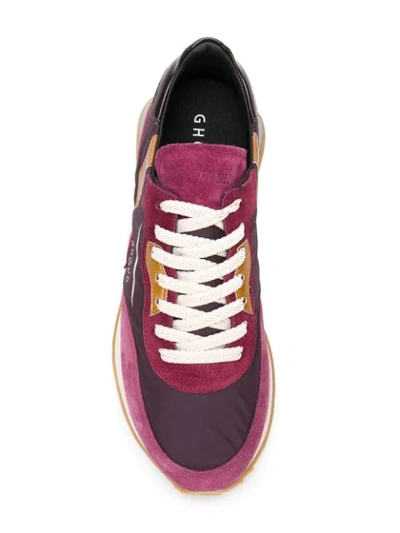 Shop Ghoud Panelled Lace-up Sneakers - Pink