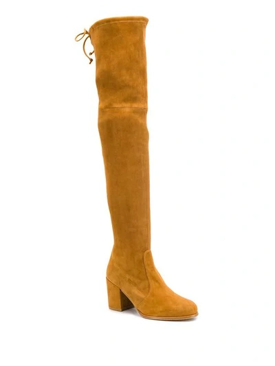 Shop Stuart Weitzman Over The Knee Boots In Neutrals