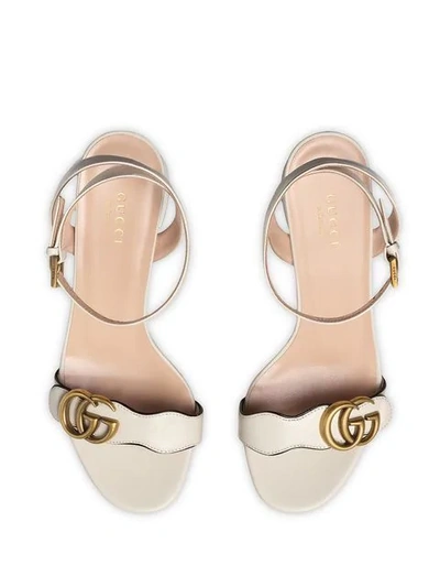 Shop Gucci Gg Platform Sandals In White