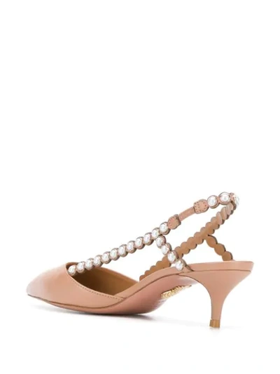 Shop Aquazzura Leather Pumps In Pink