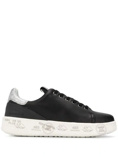 Shop White Premiata Belle Platform Sneakers - Black