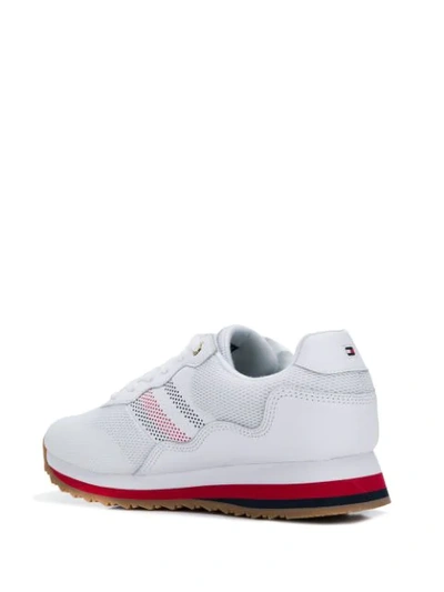 Shop Tommy Hilfiger Lace-up Sneakers In White