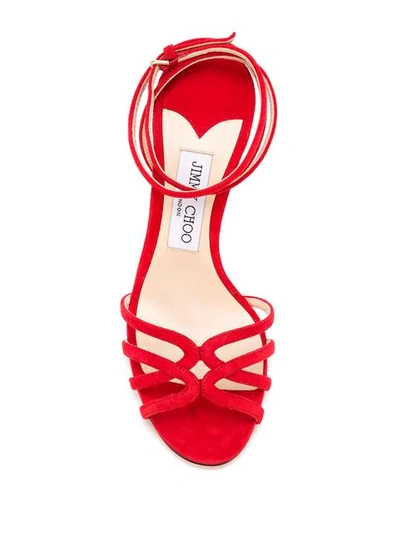 Shop Jimmy Choo Mimi 100 Sandals In Red