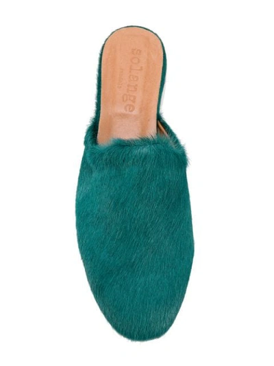 Shop Solange Sandals Round Toe Mules In Green
