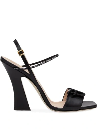 Shop Fendi Ffreedom Sandals In F152l-black+black+black+wh