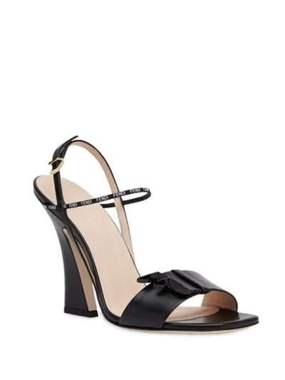 Shop Fendi Ffreedom Sandals In F152l-black+black+black+wh