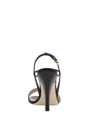 Shop Fendi Ffreedom Sandals In F152l-black+black+black+wh