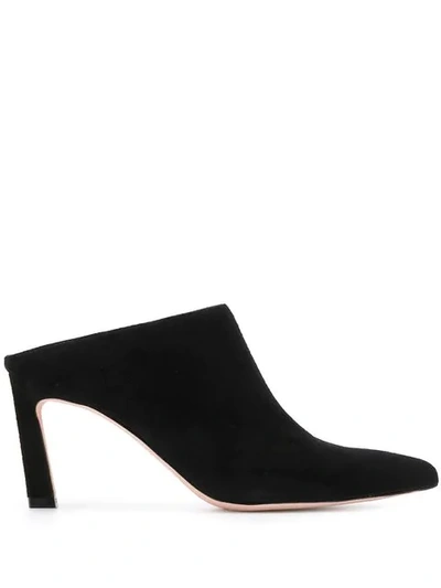 Shop Stuart Weitzman Mira 75 Mules In Black