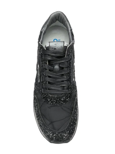 Shop Mizuno Glitter Embellished Sneakers In Black