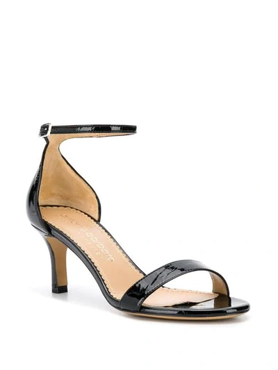 Shop Antonio Barbato Metallic Sandals In Black