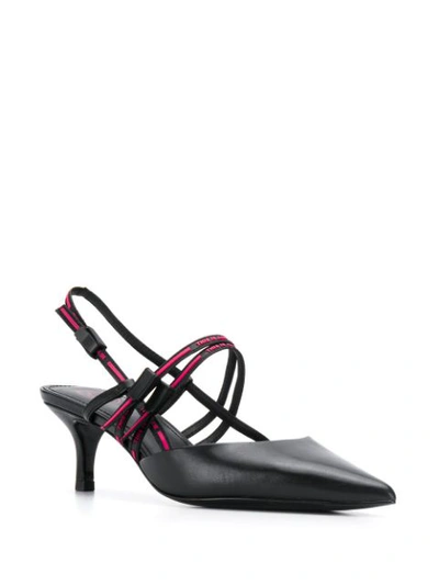 Shop Ash Zip Tie Detail Slingback Pumps - Black