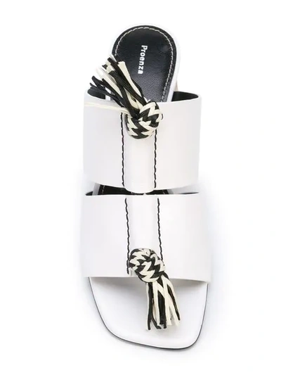 Shop Proenza Schouler Knotted Rope Sandals In Optic White