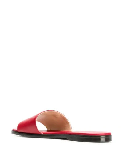 Shop Jimmy Choo Minea Flat Sandals In Red