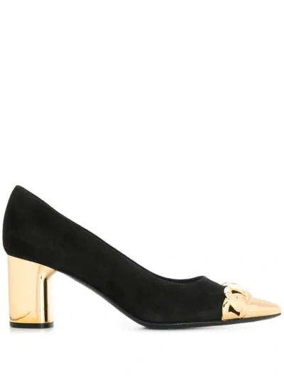 Shop Casadei Agyness Luxe Pumps In Black