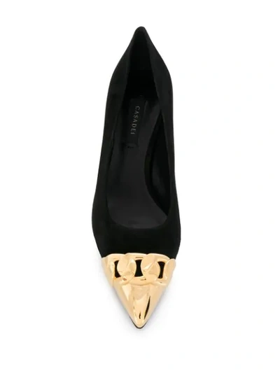 Shop Casadei Agyness Luxe Pumps In Black